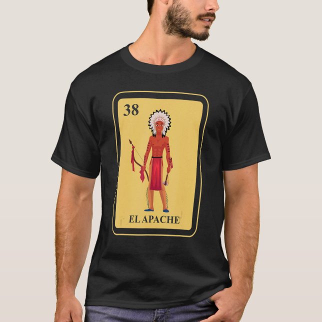 Mexican El Apache Traditional Bingo Card Native Am T-Shirt (Front)