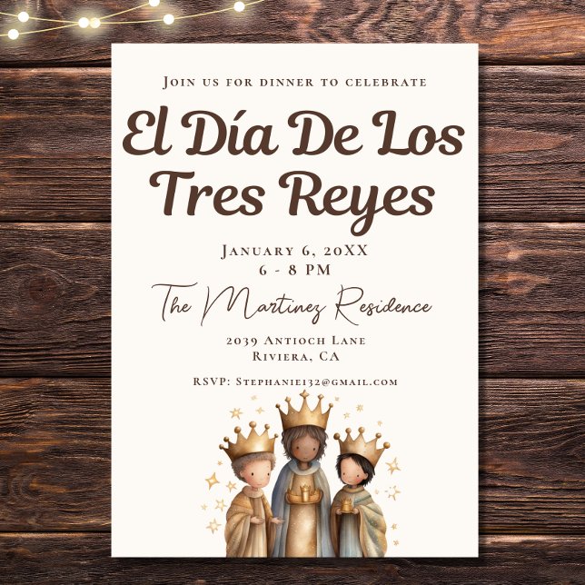 Mexican  El Día De Los Tres Reyes Dinner Invitation (Creator Uploaded)