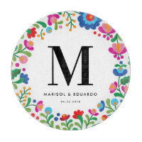 Mexican Embroidery Colourful Monogrammed Wedding
