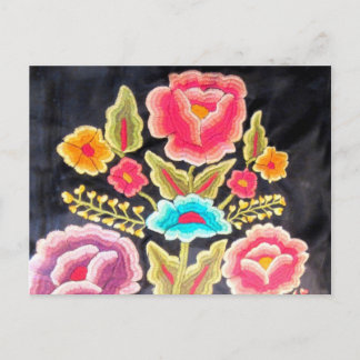 Mexican Embroidery design Postcard
