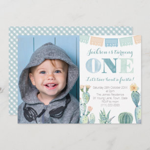 Mexican Fiesta 1st Birthday Party for boy Invitation