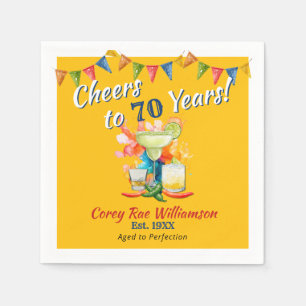 Mexican Fiesta 70th Birthday Cheers to 70 Years Napkin