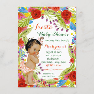 Mexican Fiesta Baby Girl Shower Invitation