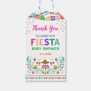 Mexican Fiesta Baby Shower Bridal Party Favours Gift Tags
