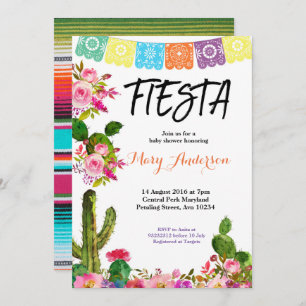Mexican Fiesta Baby Shower Invitation