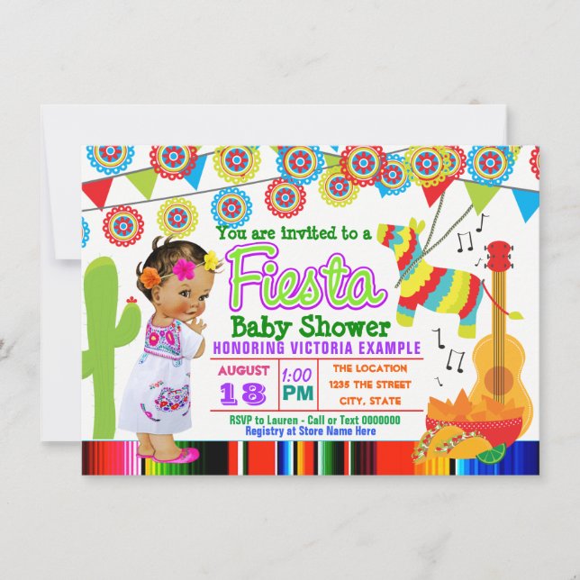 Mexican Fiesta Baby Shower Invitations (Front)