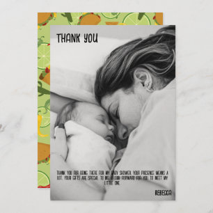 Mexican fiesta baby shower thank you