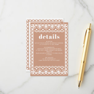 Mexican Fiesta Barro Papel Picado Boho Wedding Enclosure Card