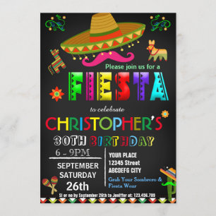 MEXICAN FIESTA BIRTHDAY INVITATION