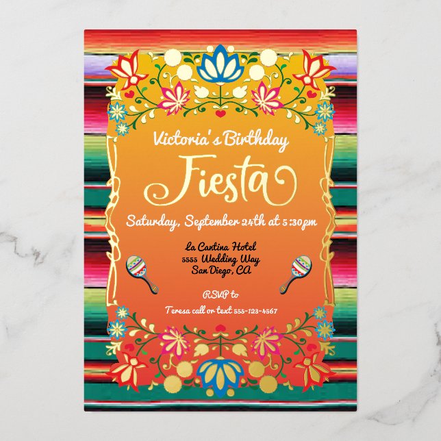 Mexican Fiesta Birthday Party (Front)