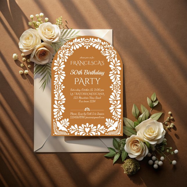 Mexican fiesta birthday party terracotta talavera  invitation (Mexican fiesta birthday party terracotta talavera invitation cards template instant download)