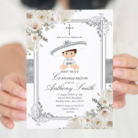 Mexican Fiesta Boy First Holy Communion Invitation