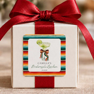 Mexican Fiesta Bridesmaids Luncheon Favour Sticker