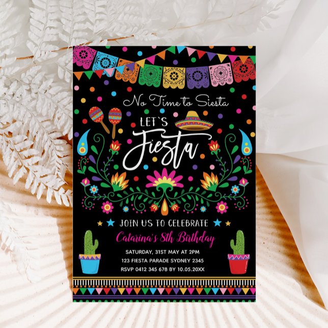 Mexican Fiesta Cinco De Mayo Birthday Party Invite (Creator Uploaded)