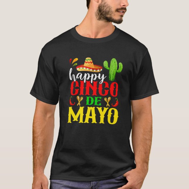 Mexican Fiesta Cinco De Mayo Funny Costume Men Wom T-Shirt (Front)
