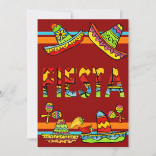 Mexican Fiesta Cinco de Mayo Invitations Red