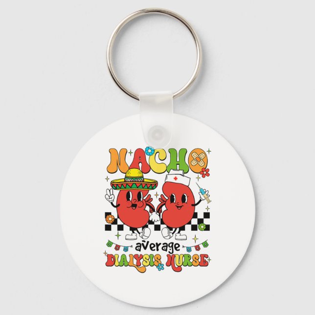 Mexican Fiesta Cinco De Mayo Rn Nacho Average Dial Key Ring (Front)