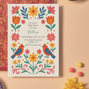 Mexican Fiesta Colourful Baby Shower Invitation