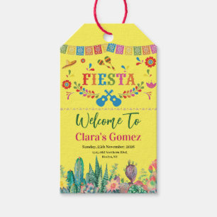Mexican Fiesta Colourful Cactu Floral Bridal Showe Gift Tags