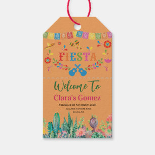 Mexican Fiesta Colourful Cactu Floral Bridal Showe Gift Tags