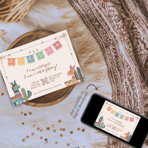 Mexican Fiesta Colourful Cactus Folk Birthday