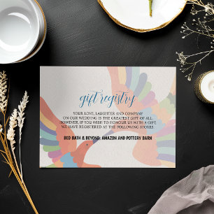 Mexican Fiesta Colourful Floral Modern Boda Weddin Enclosure Card