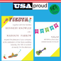 Mexican Fiesta Colourful Wedding Invitation