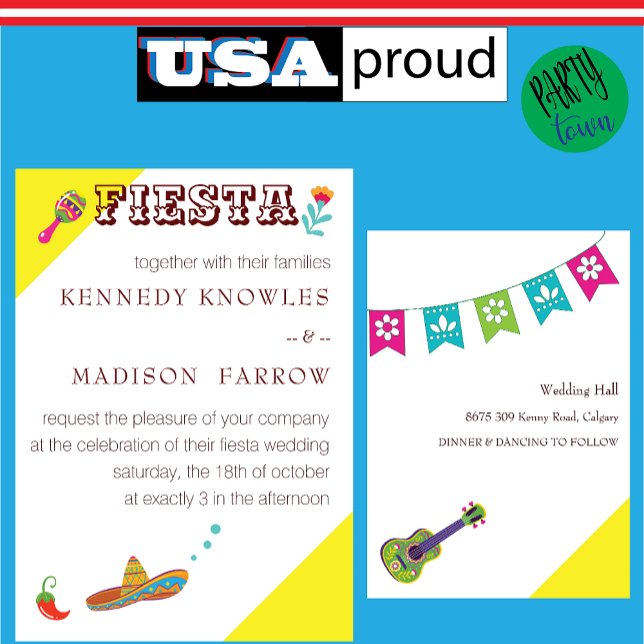 Mexican Fiesta Colourful Wedding Invitation (Creator Uploaded)