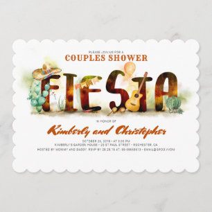 Mexican Fiesta Couples Shower Invitations