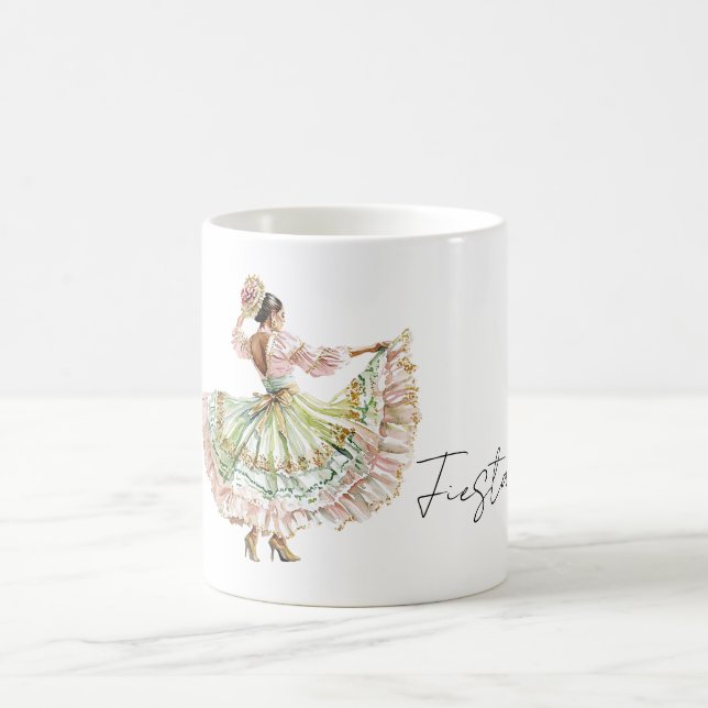 Mexican Fiesta Dance Dress Coffee Mug (Center)
