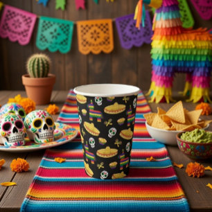 Mexican Fiesta & Día de Muertos  Paper Cups