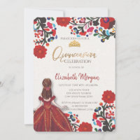Mexican Fiesta Dress Tiara Quinceañera 