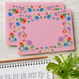 Mexican Fiesta Embroidery Folk Art Envelopes