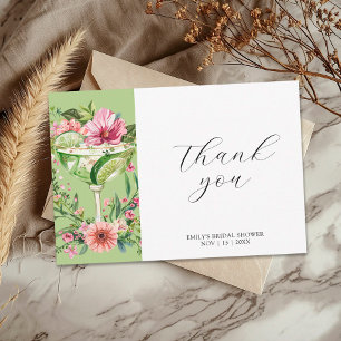 Mexican Fiesta Floral Bridal Shower  Thank You Card