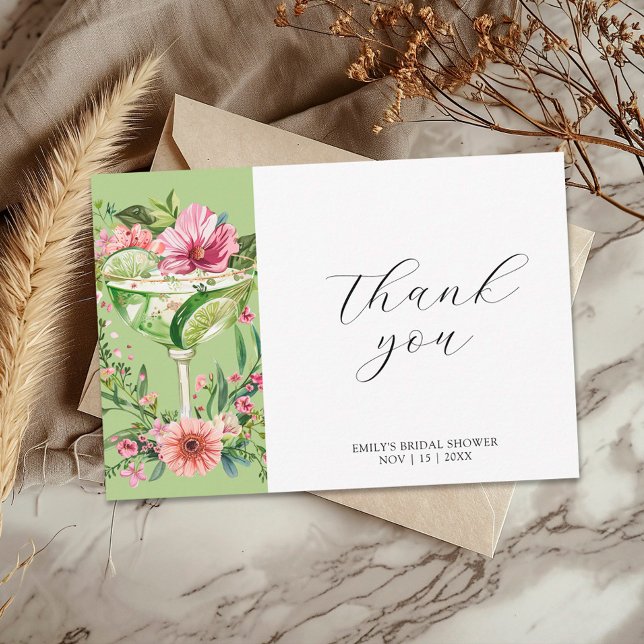 Mexican Fiesta Floral Bridal Shower  Thank You Card (Creator Uploaded)