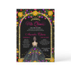 Mexican Fiesta Floral Princess Gold Quinceanera