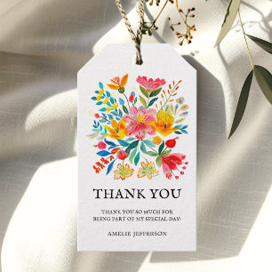 Mexican Fiesta Floral Theme  Favour Gift Tags
