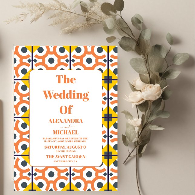 Mexican Fiesta Folkart Floral Wedding Invitation (Creator Uploaded)