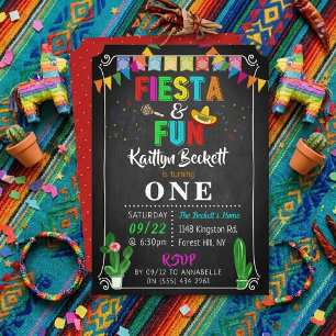 Mexican Fiesta & Fun 1st Birthday Invitation