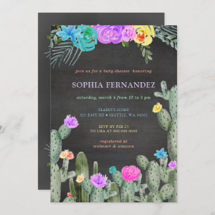 Mexican Fiesta Gender Neutral Baby Shower Invitation