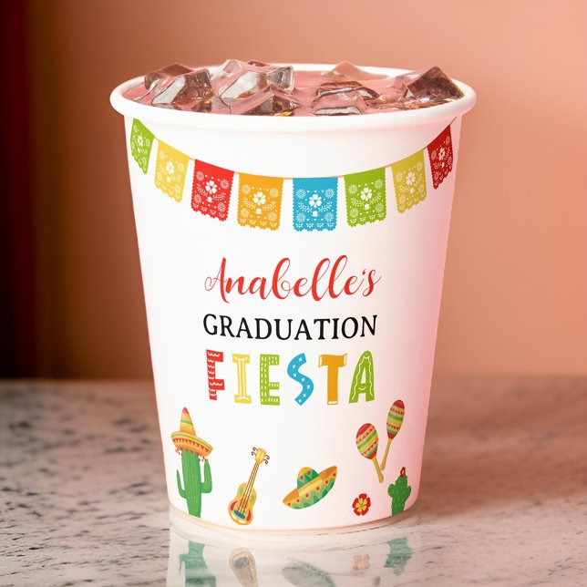 Mexican Fiesta Graduation Party Paper Cups (Creator Uploaded)