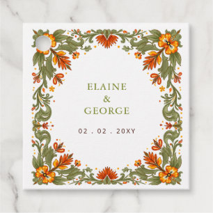 Mexican Fiesta Green Talavera Wedding Favour Tags