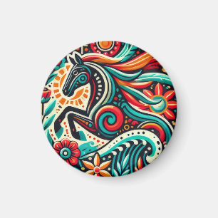 Mexican fiesta horse magnet