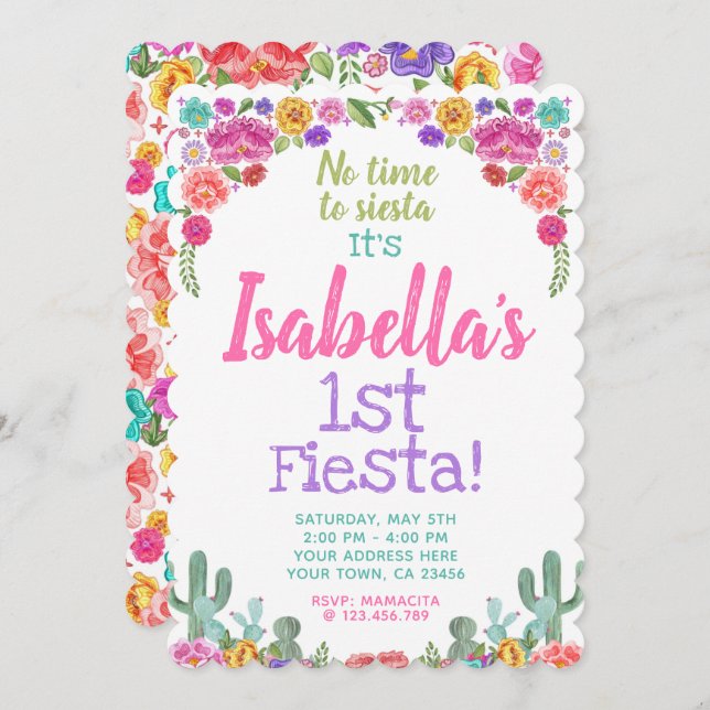 Mexican Fiesta Invitation (Front/Back)