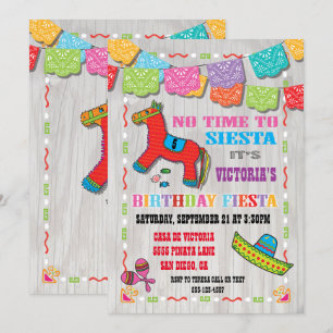 Mexican Fiesta Kids Birthday Party Invitation