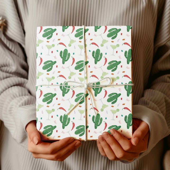Mexican Fiesta, Margaritas and Chilli Peppers Wrapping Paper (Creator Uploaded)