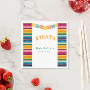 Mexican Fiesta Papel Picado Baby Shower Napkin