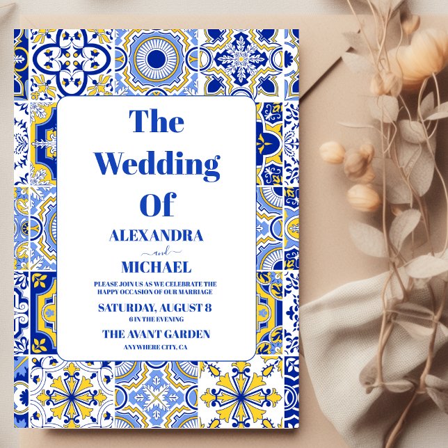 Mexican Fiesta Papel Picado Wedding Invitation (Creator Uploaded)