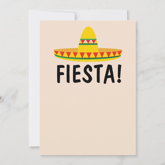 MEXICAN FIESTA PARTY INVITATIONS PERSONALIZE (Front)