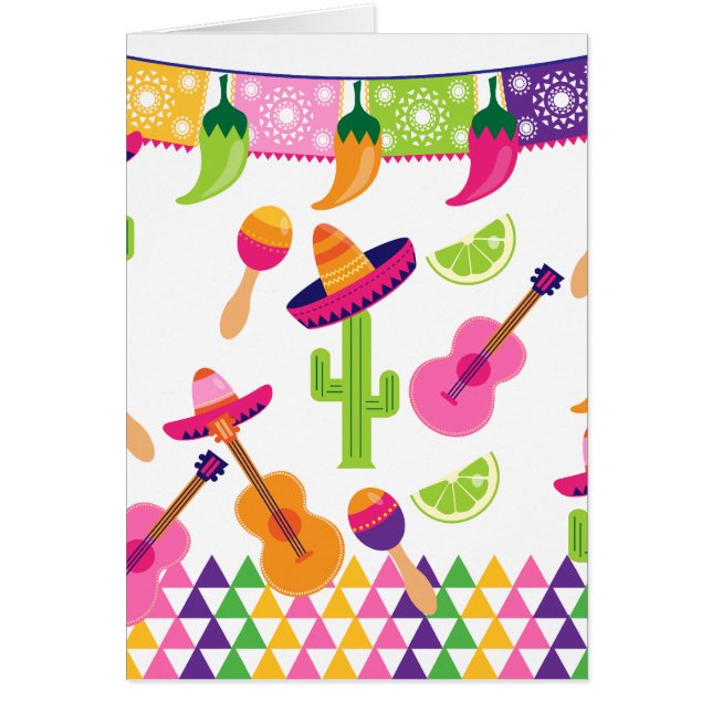 Mexican Fiesta Party Sombrero Saguaro Lime Peppers (Front)